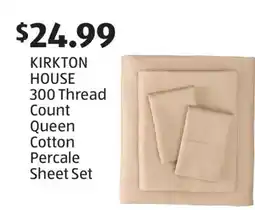 Aldi KIRKTON HOUSE 300 Thread Count Queen Cotton Percale Sheet Set offer