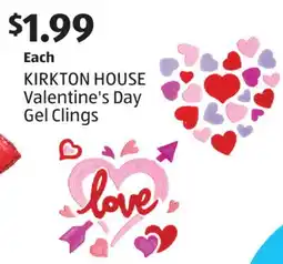 Aldi KIRKTON HOUSE Valentine's Day Gel Clings offer