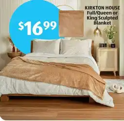 Aldi KIRKTON HOUSE Full/Queen or King Sculpted Blanket offer