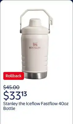 Walmart Stanley the Iceflow Fastflow 40oz Rose Quartz Stainless Steel Bottle offer