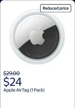 Walmart Apple AirTag - 1 Pack, Item Tracker with Apple Find My offer