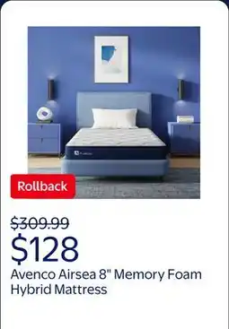 Walmart Avenco Airsea 8 Adult Supportive Pocketed Coils Memory Foam Hybrid Mattress offer