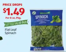 Aldi Flat Leaf Spinach offer