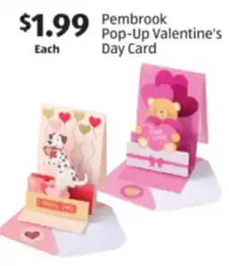 Aldi Pembrook Pop-Up Valentine's Day Card offer