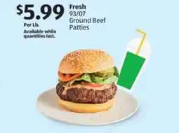Aldi Fresh Ground Beef Patties offer