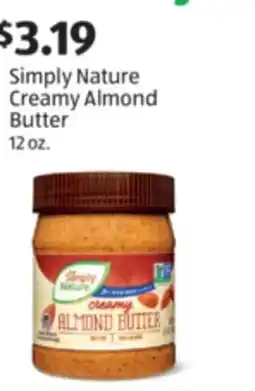 Aldi Simply Nature Creamy Almond Butter offer