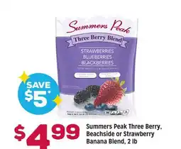 Grocery Outlet Summers Peak Three Berry, Beachside or Strawberry Banana Blend, 2 lb offer