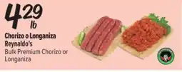 El Super Fresh Reynaldo's Bulk Premium Chorizo or Longaniza offer