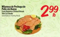 El Super Fresh Fresh Boneless Chicken Breast Thin Cut Steaks offer