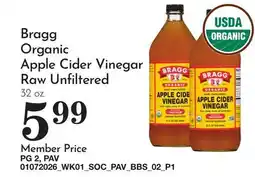 Pavilions Bragg Organic Apple Cider Vinegar Raw Unfiltered offer
