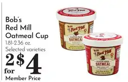 Pavilions Bob's Red Mill Oatmeal Cup offer