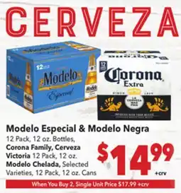 Vallarta Supermarkets Modelo Especial & Modelo Negra offer