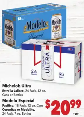 Vallarta Supermarkets Michelob Ultra Estrella Jalisco offer
