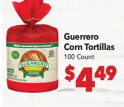 Vallarta Supermarkets Guerrero Corn Tortillas offer