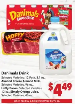Vallarta Supermarkets Danimals Drink offer