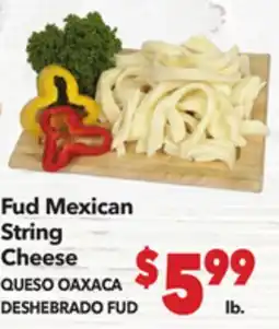 Vallarta Supermarkets Fud Mexican String Cheese / QUESO OAXACA DESHEBRADO FUD offer