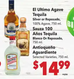 Vallarta Supermarkets El Ultimo Agave Tequila offer