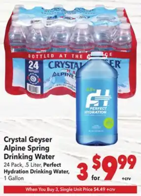 Vallarta Supermarkets Crystal Geyser Alpine Spring Drinking Water offer