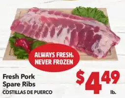 Vallarta Supermarkets Fresh Pork Spare Ribs / COSTILLAS DE PUERCO offer
