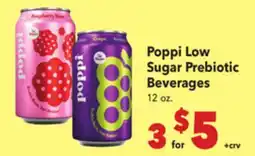 Vallarta Supermarkets Poppi Low Sugar Prebiotic Beverages offer