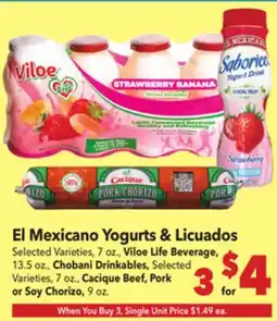 Vallarta Supermarkets El Mexicano Yogurts & Licuados offer