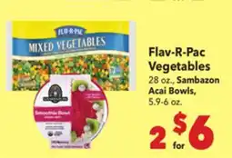 Vallarta Supermarkets Flav-R-Pac Vegetables offer