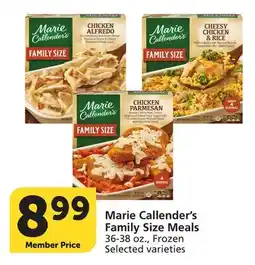 Vons Marie Callender's Family Size Meals offer