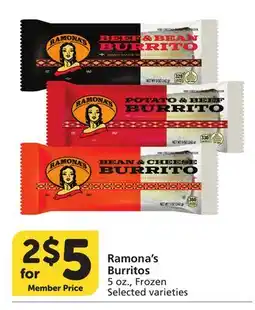 Vons Ramona's Burritos offer