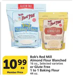 Vons Bob's Red Mill Almond Flour Blanched 16 oz., or Glute Free 1 to 1 Baking Flour 44 oz offer