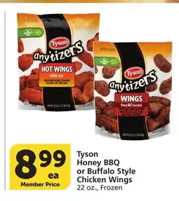 Vons Tyson Honey BBQ or Buffalo Style Chicken Wings offer