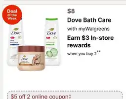Walgreens Dove Bath Care offer