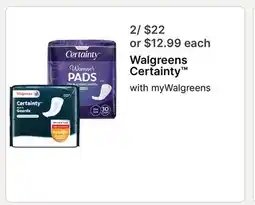 Walgreens Walgreens Certainty offer