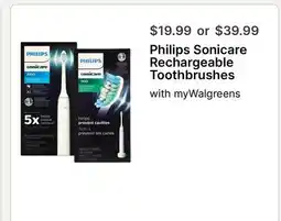 Walgreens Philips Sonicare Rechargeable Toothbrushes offer
