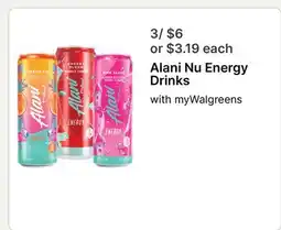 Walgreens Alani Nu Energy Drinks offer