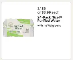 Walgreens 24-Pack Nice! Purified Water offer