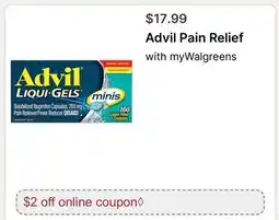 Walgreens Advil Pain Relief offer