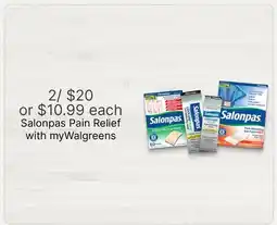 Walgreens Salonpas Pain Relief offer