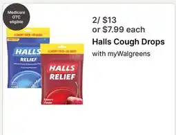 Walgreens Halls Cough Drops offer