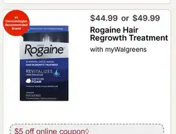 Walgreens Rogaine Hair Regrowth Treatment offer