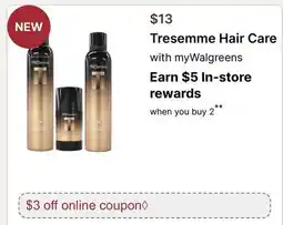Walgreens Tresemme Hair Care offer
