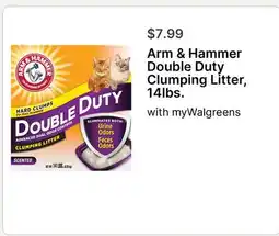 Walgreens Arm & Hammer Double Duty Clumping Litter, 14lbs offer