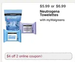 Walgreens Neutrogena Towelettes offer
