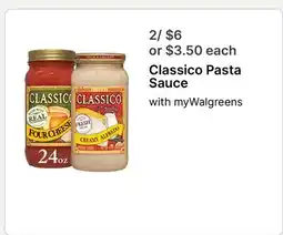 Walgreens Classico Pasta Sauce offer