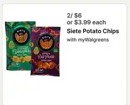 Walgreens Siete Potato Chips offer