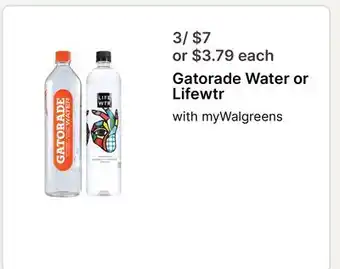 Walgreens Gatorade Water or Lifewtr offer
