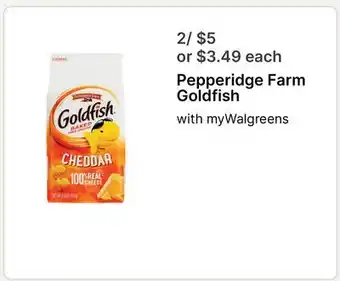 Walgreens Pepperidge Farm Goldfish offer
