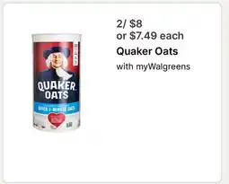 Walgreens Quaker Oats offer