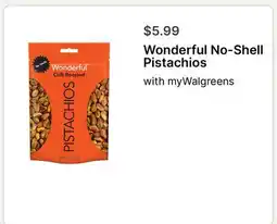 Walgreens Wonderful No-Shell Pistachios offer