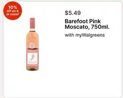 Walgreens Barefoot Pink Moscato, 750ml offer