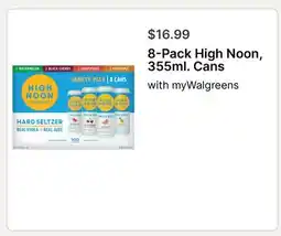 Walgreens 8-Pack High Noon, 355ml. Cans offer